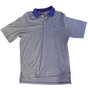 Ralph Lauren Navy and White Striped Polo
